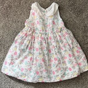 Cupcakes & cashmere girls Easter bunny Sleeveless Dress with Peter Pan Collar 4T